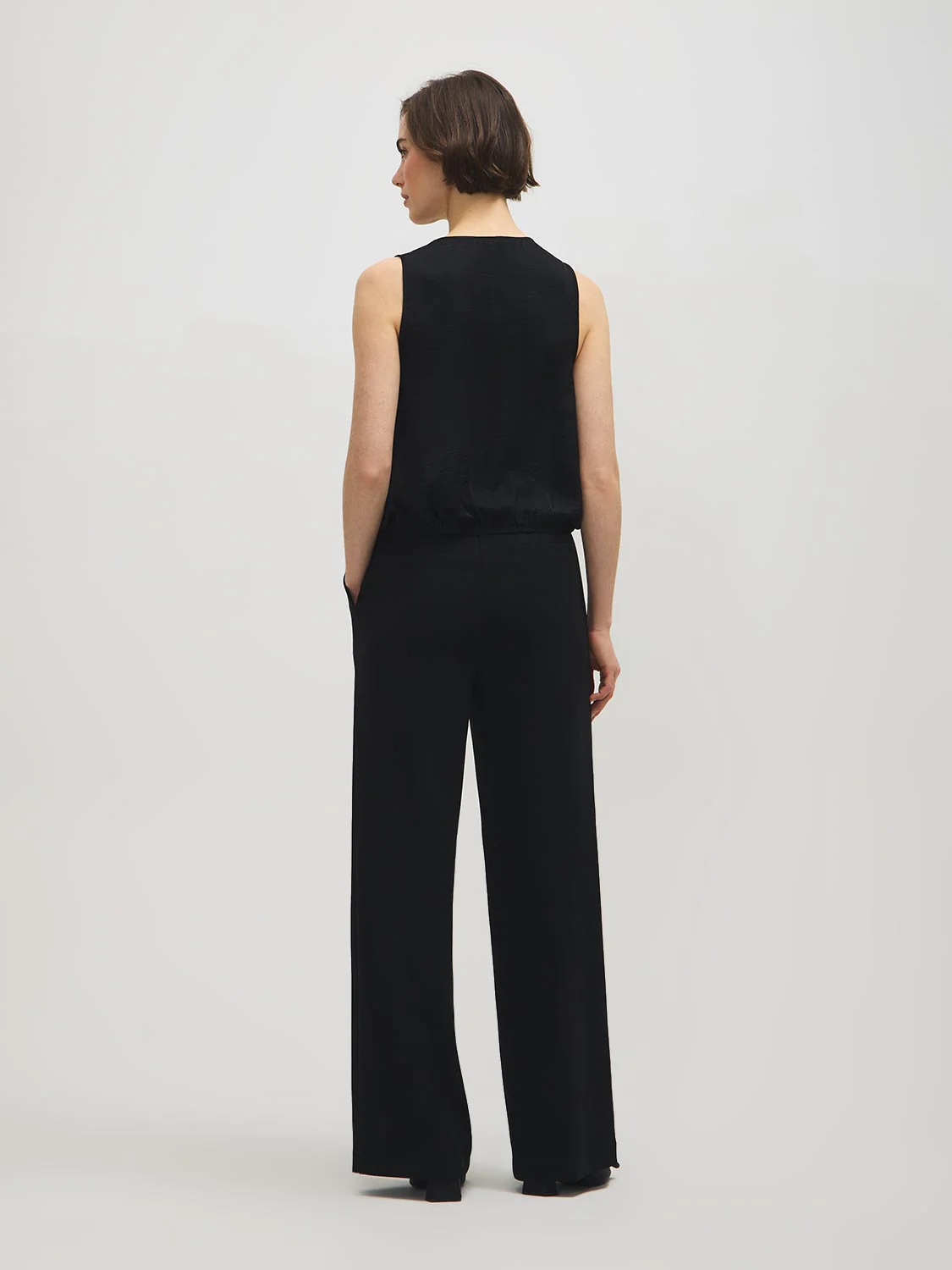 Lace Crossover Satin-Like Top - Image 14