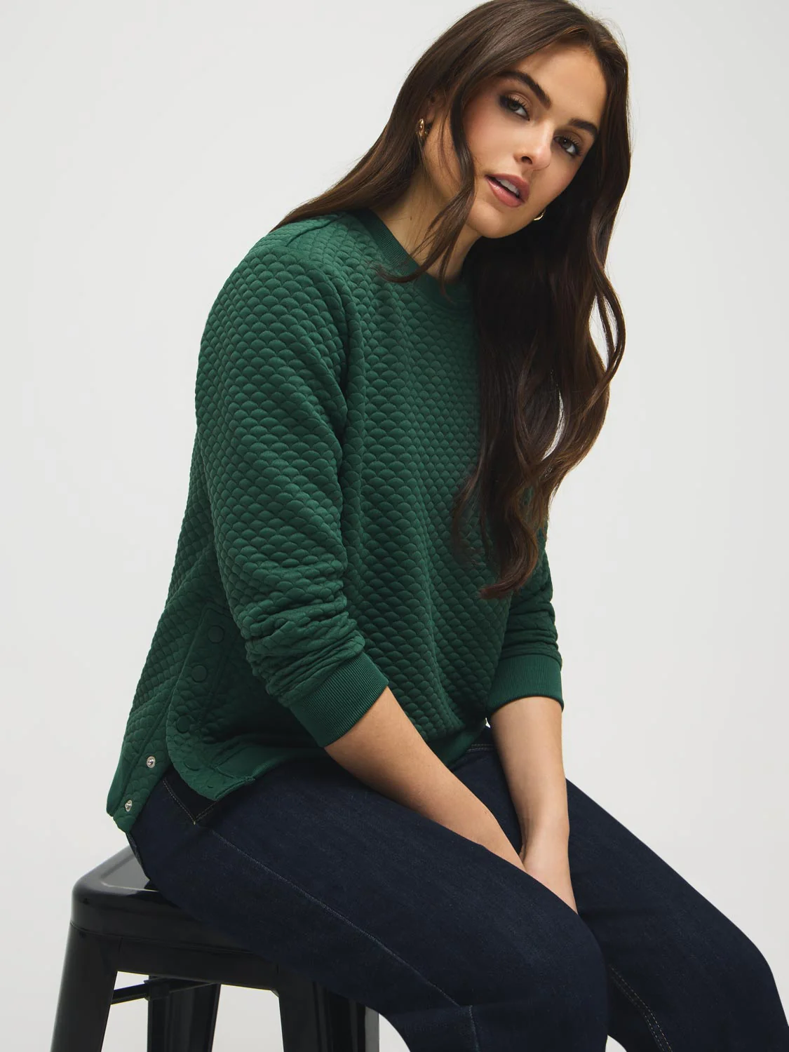 Quilted Tunic Sweatshirt - Image 4