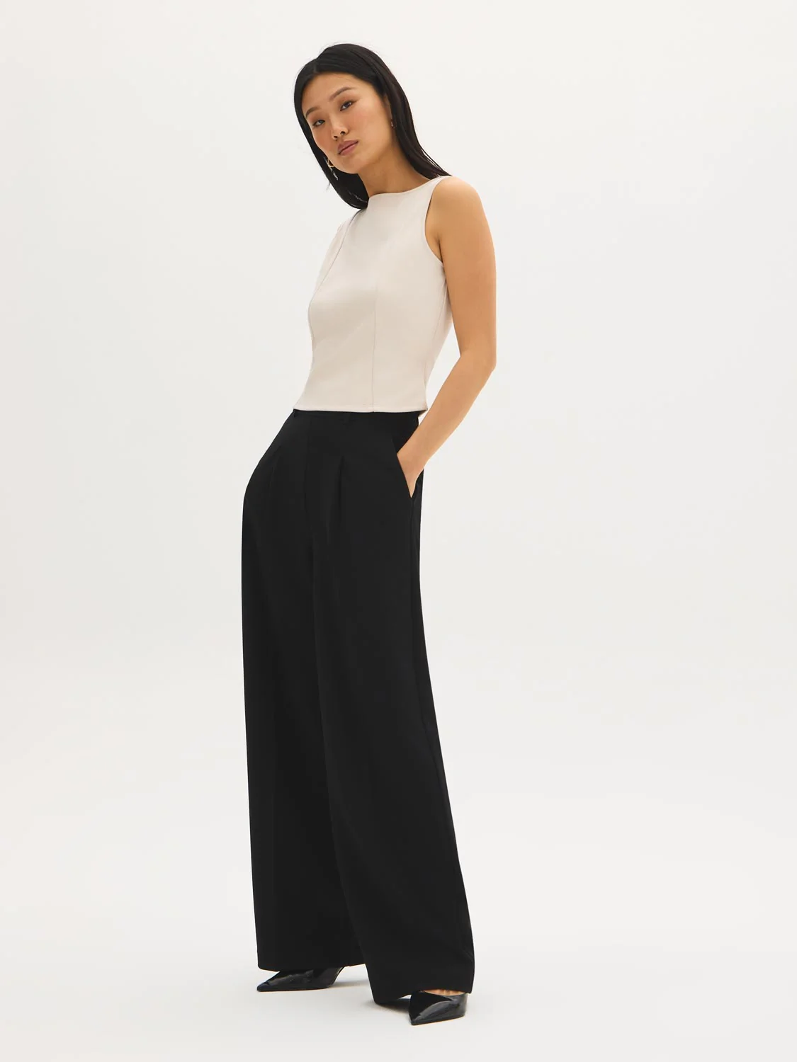 Sleeveless Faux Suede Top - Image 3