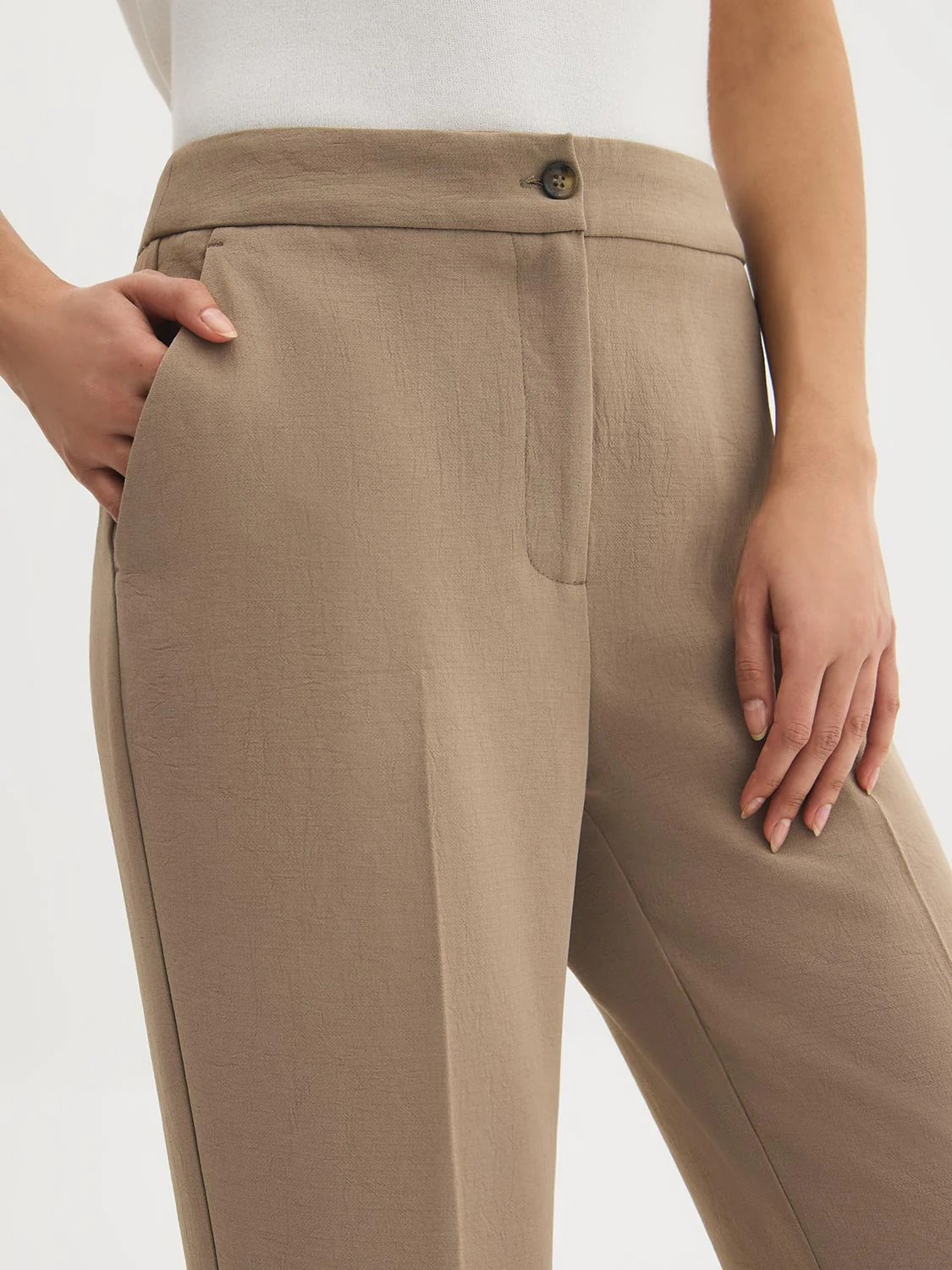 Crepe Straight-Leg Pants - Image 4
