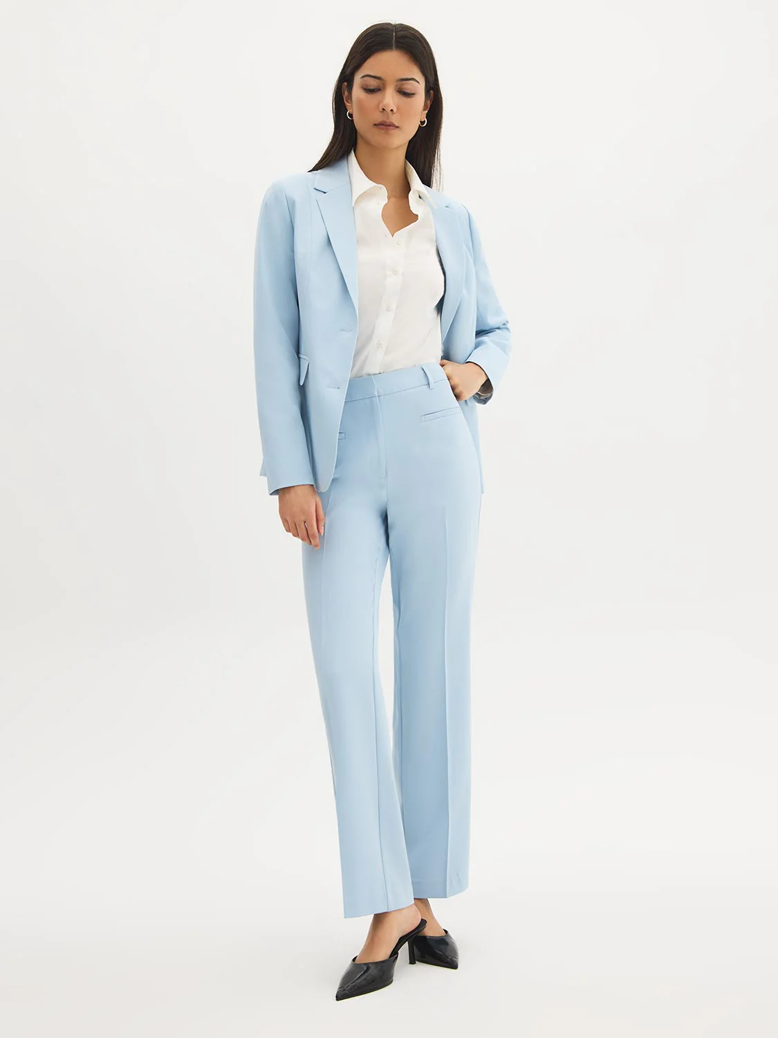 Mid-Rise Straight-Leg Pants - Image 2