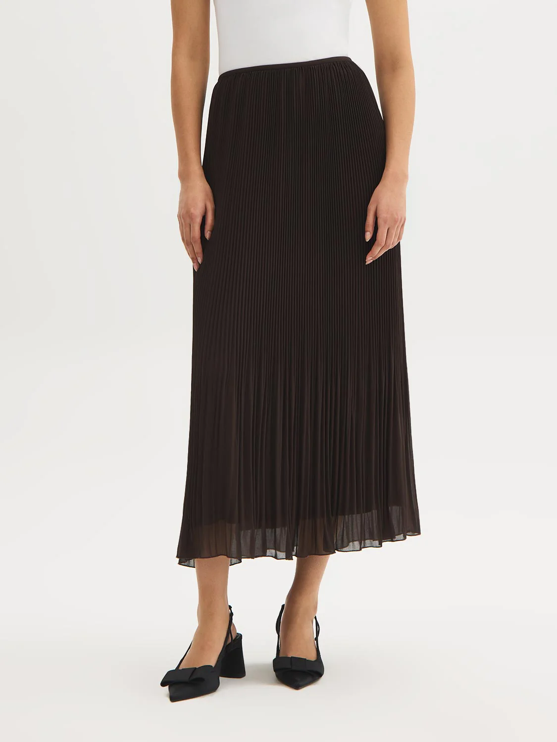 Pleated Chiffon Skirt - Image 4