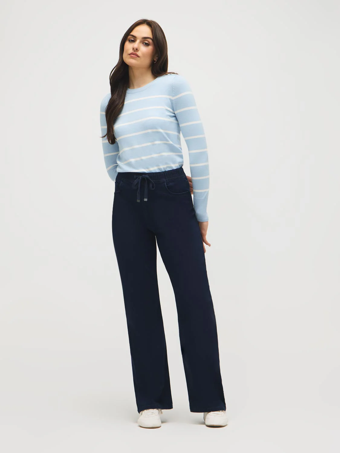Drawstring Wide-Leg Jeans - Image 4