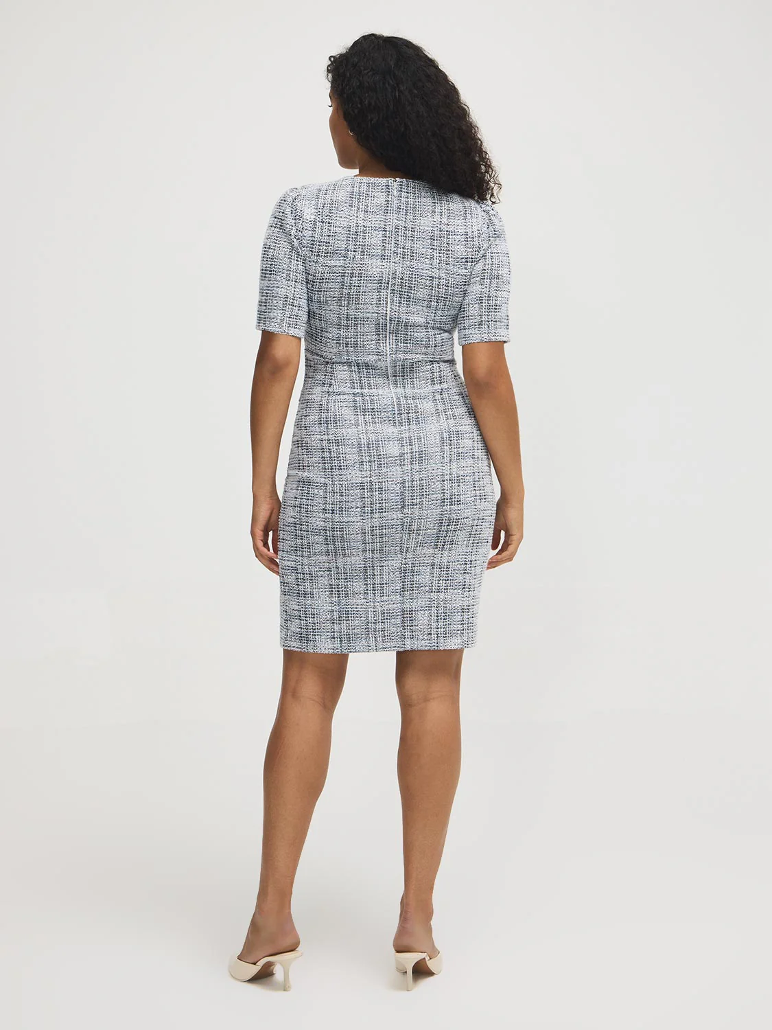 Button-Front Boucle Dress - Image 4