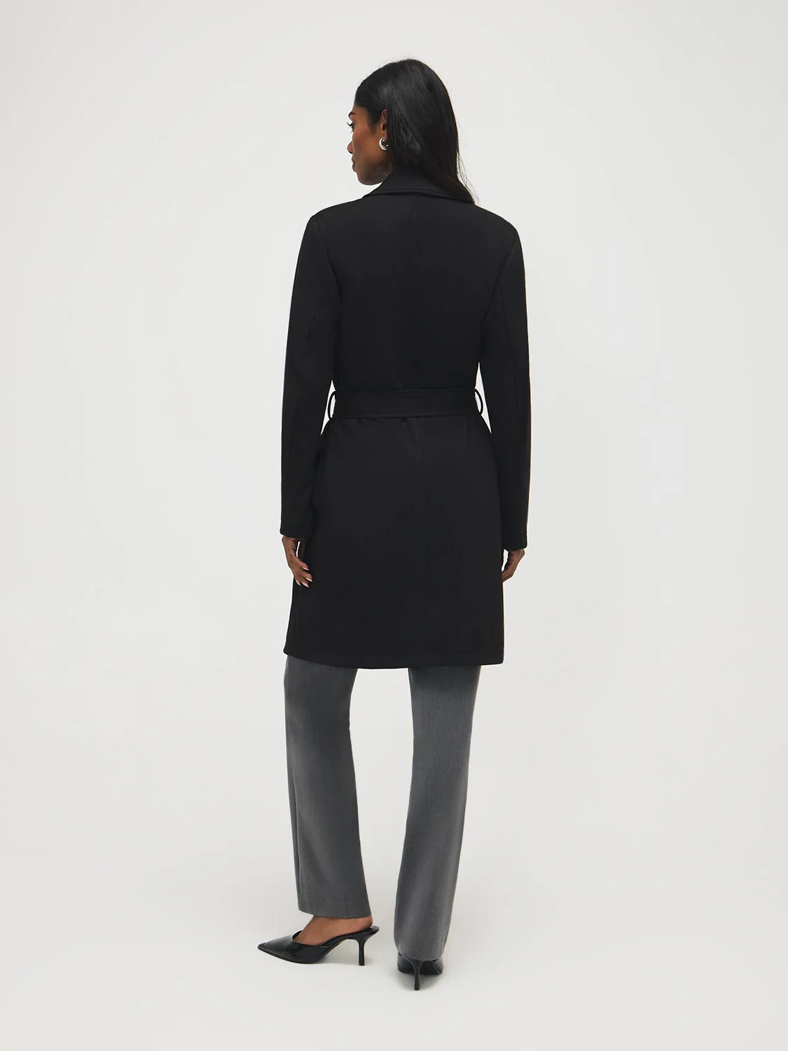 Faux Suede Mid-Length Coat - Image 6