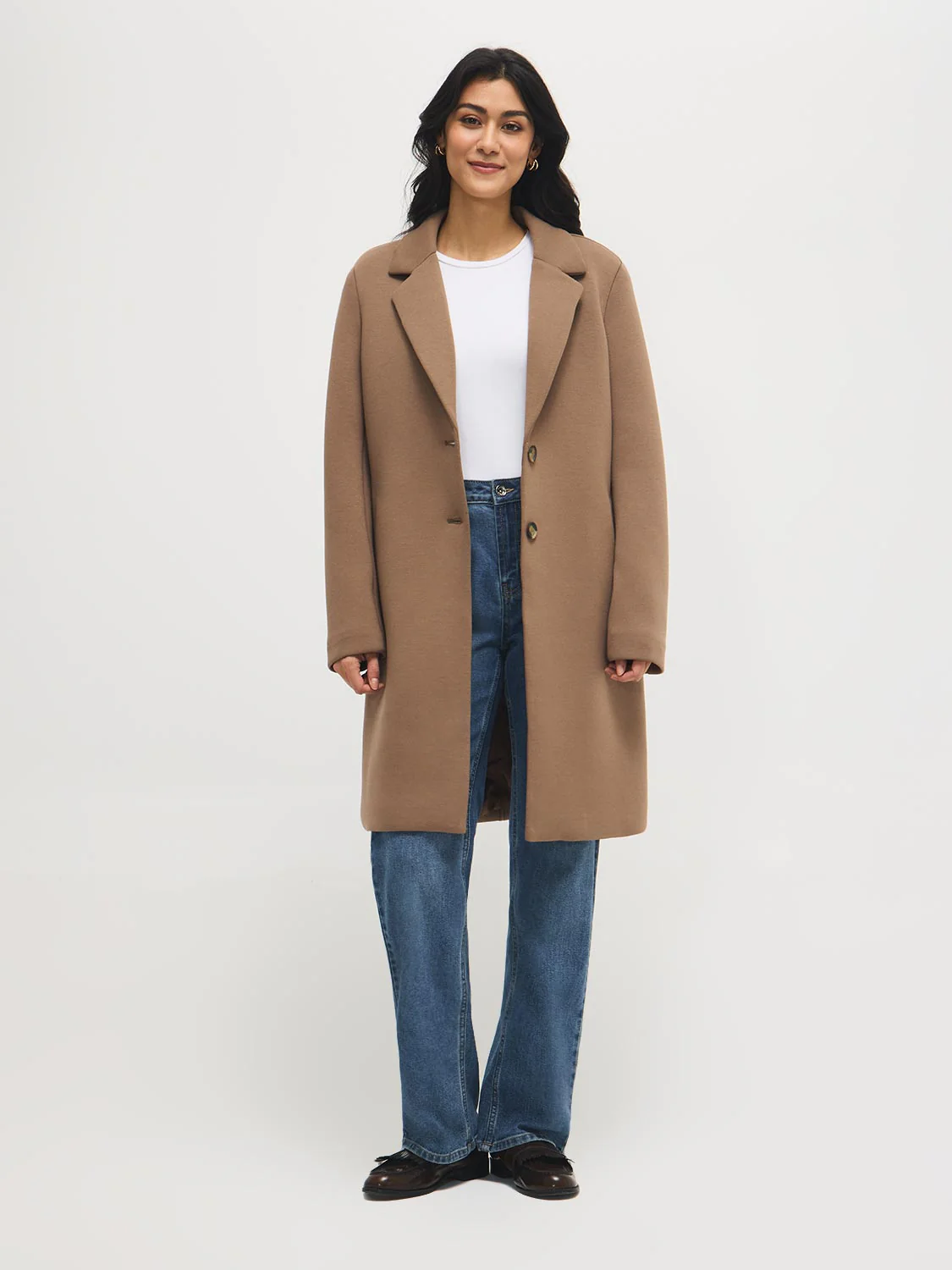 Mid-Length Coat With Removable Hood - Image 5