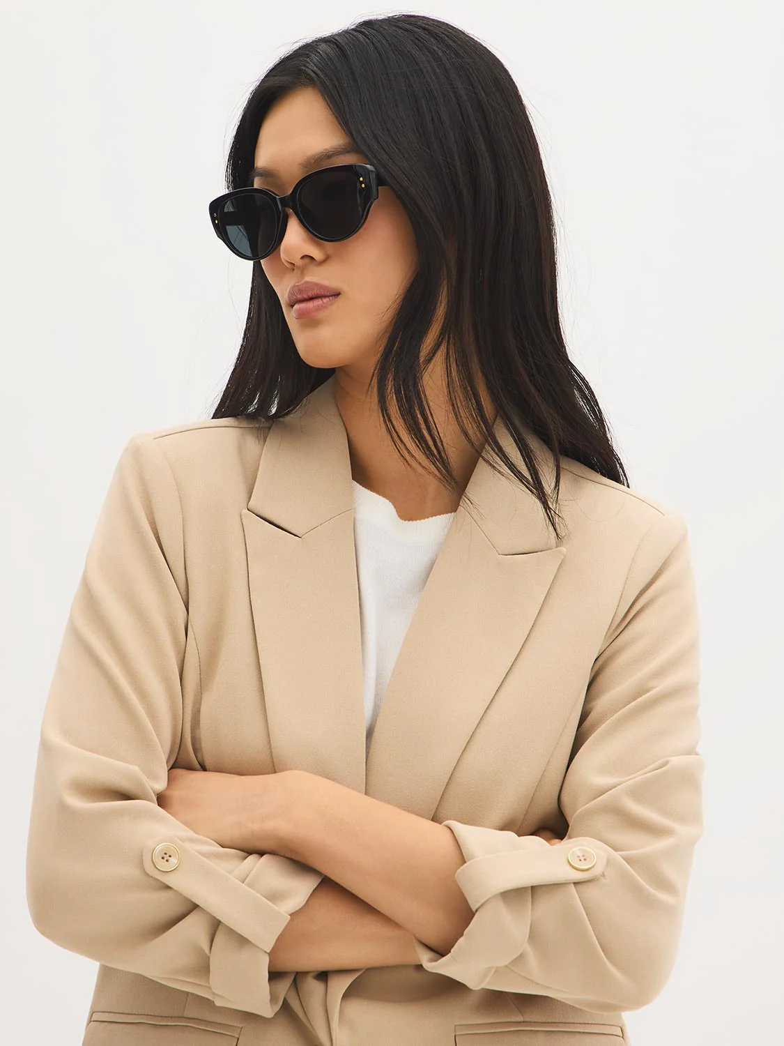Thick Cat Eye Sunglasses - Image 4