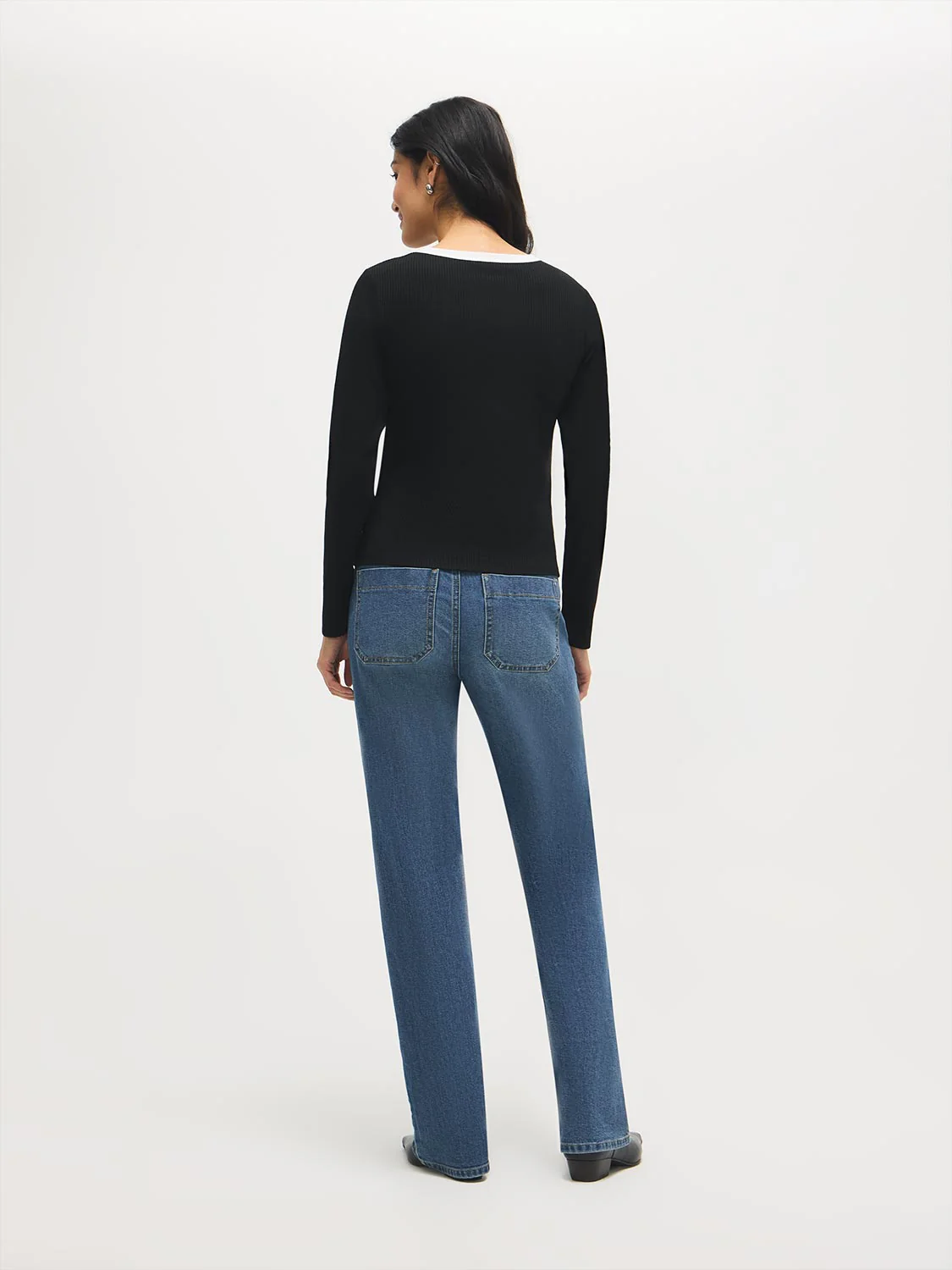 Button-Detail Ribbed Top - Image 4