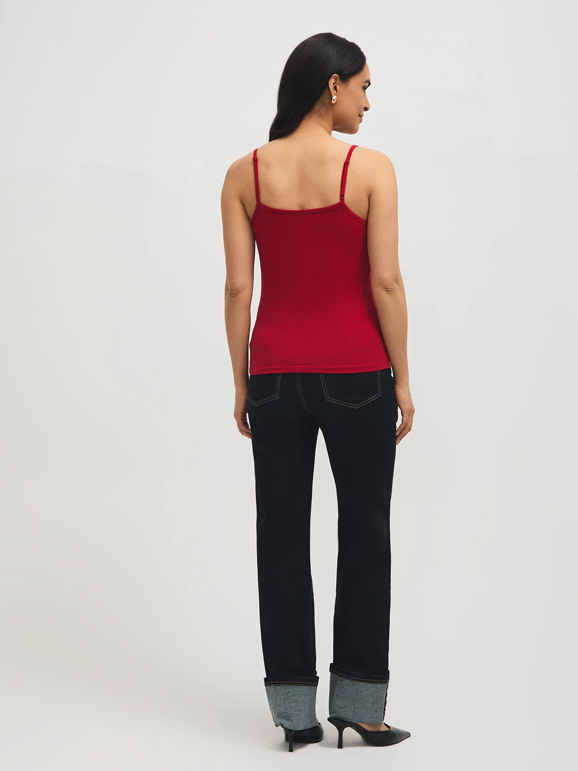 Cotton-Blend Tank Top With Lace Trim - Image 25