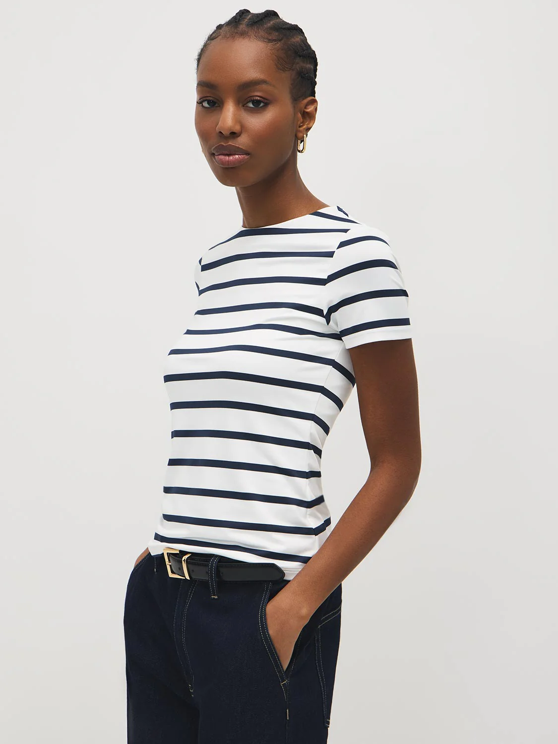 Striped Crew Neck T-Shirt - Image 2