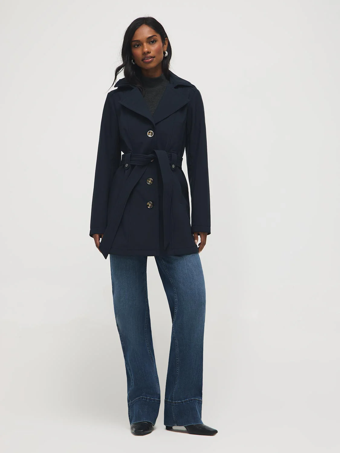 Mid-Length Hooded Trench Coat - Image 5