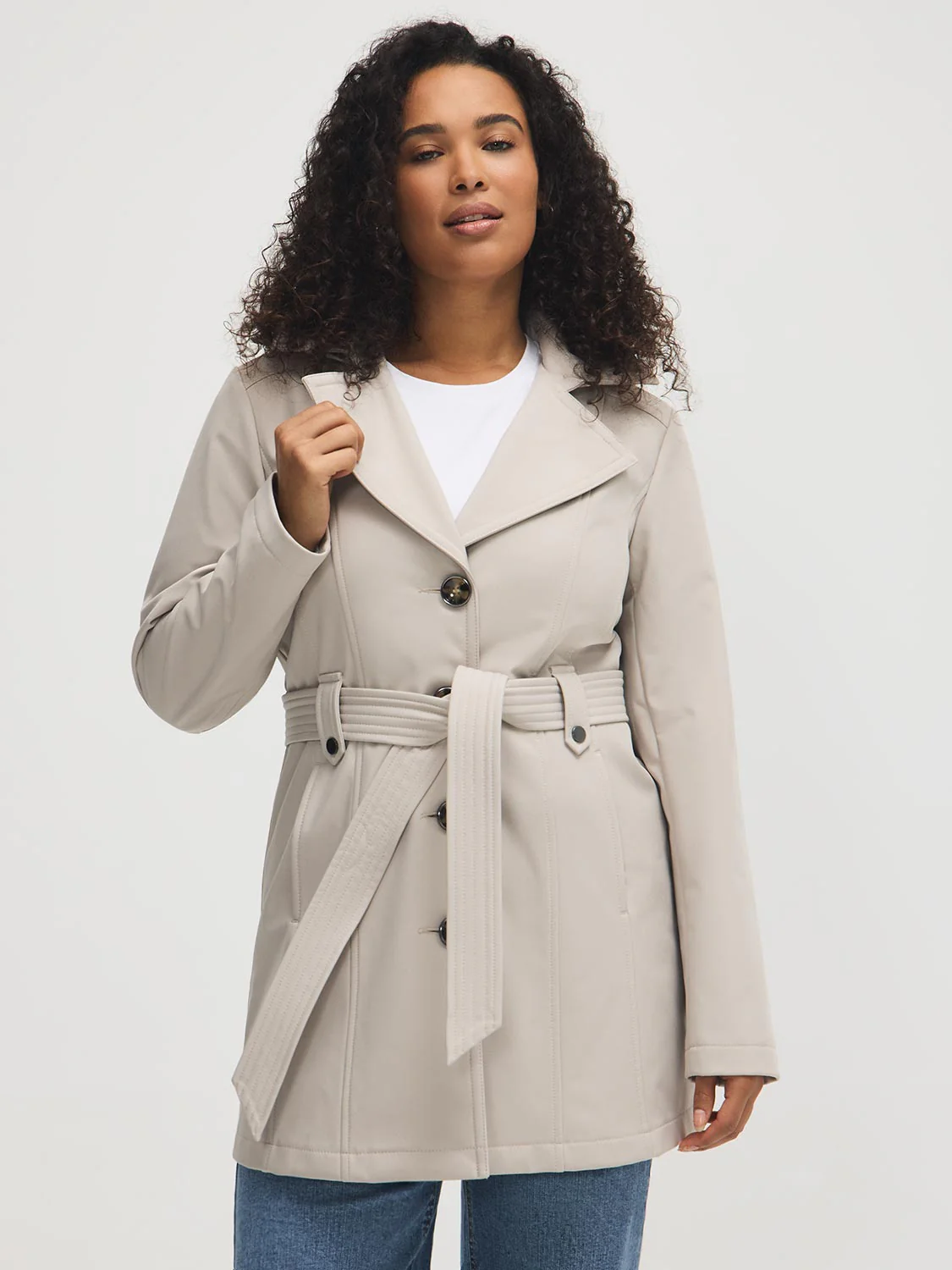 Mid-Length Hooded Trench Coat - Image 7