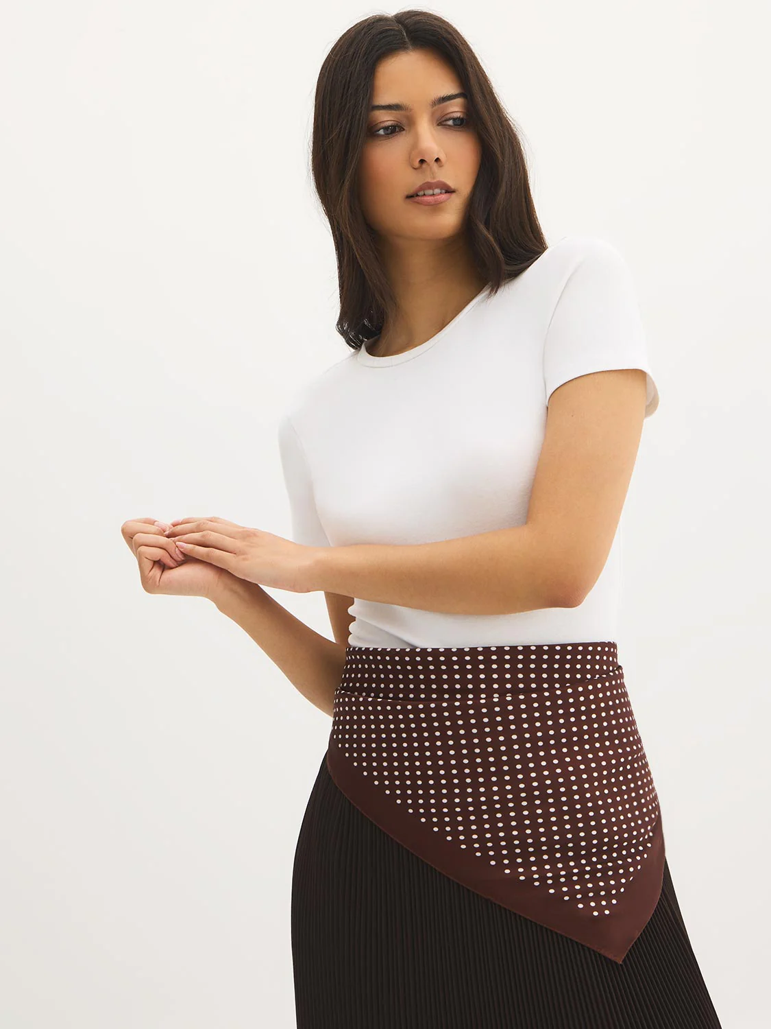 Polka Dot Silky Scarf - Image 3