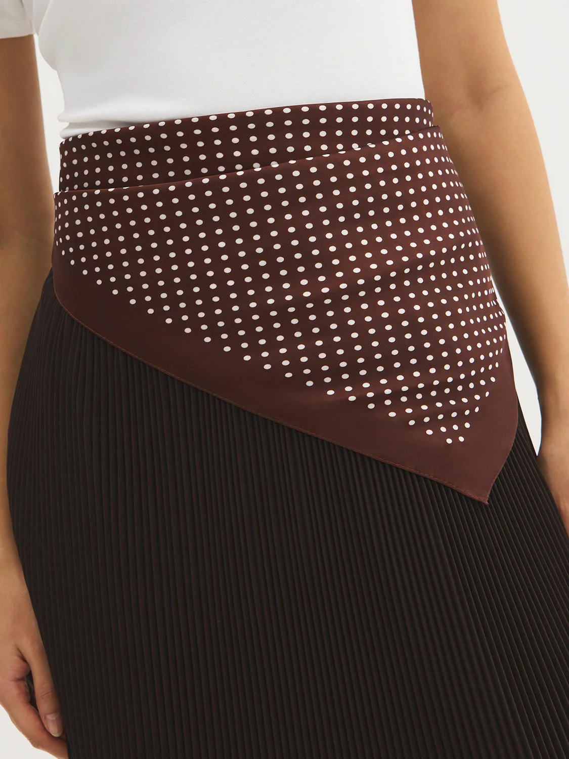 Polka Dot Silky Scarf - Image 4