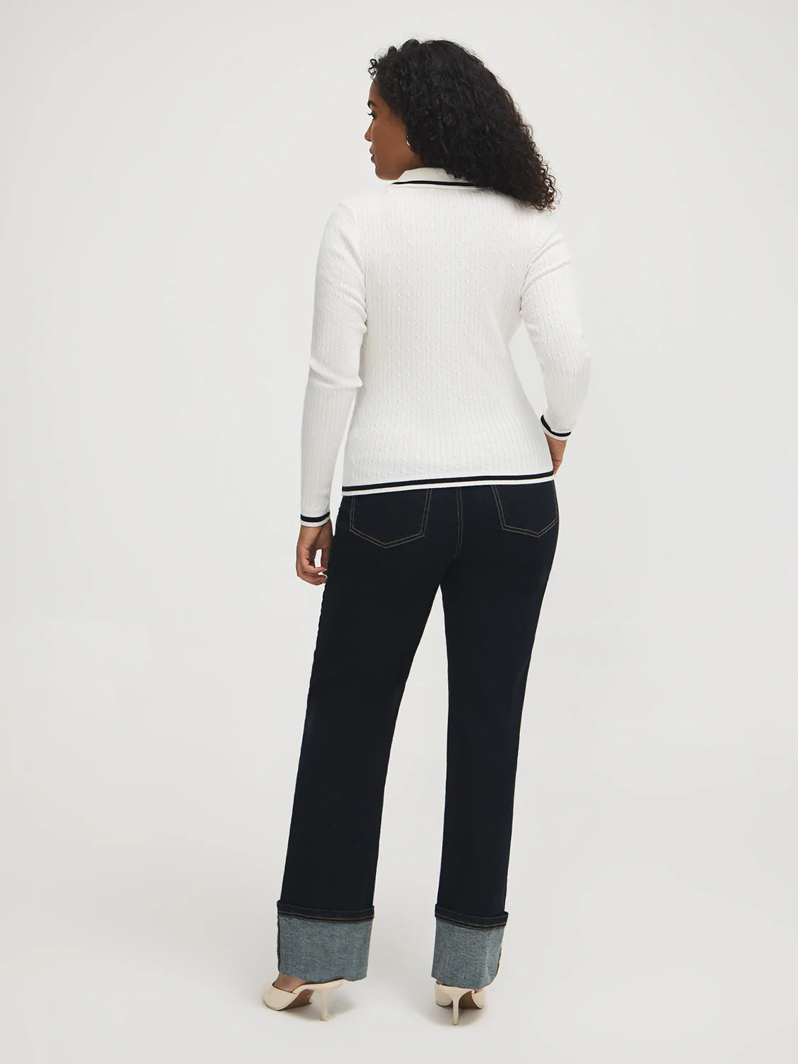 Johnny Collar Cable Knit Sweater - Image 7