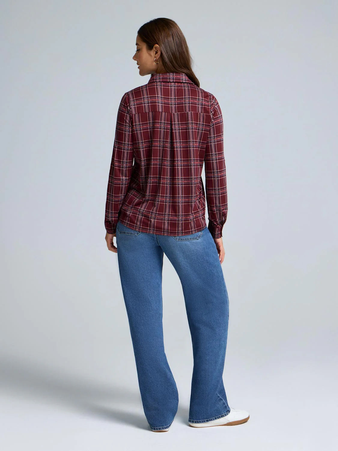 Plaid Button-Up Shirt - Image 2