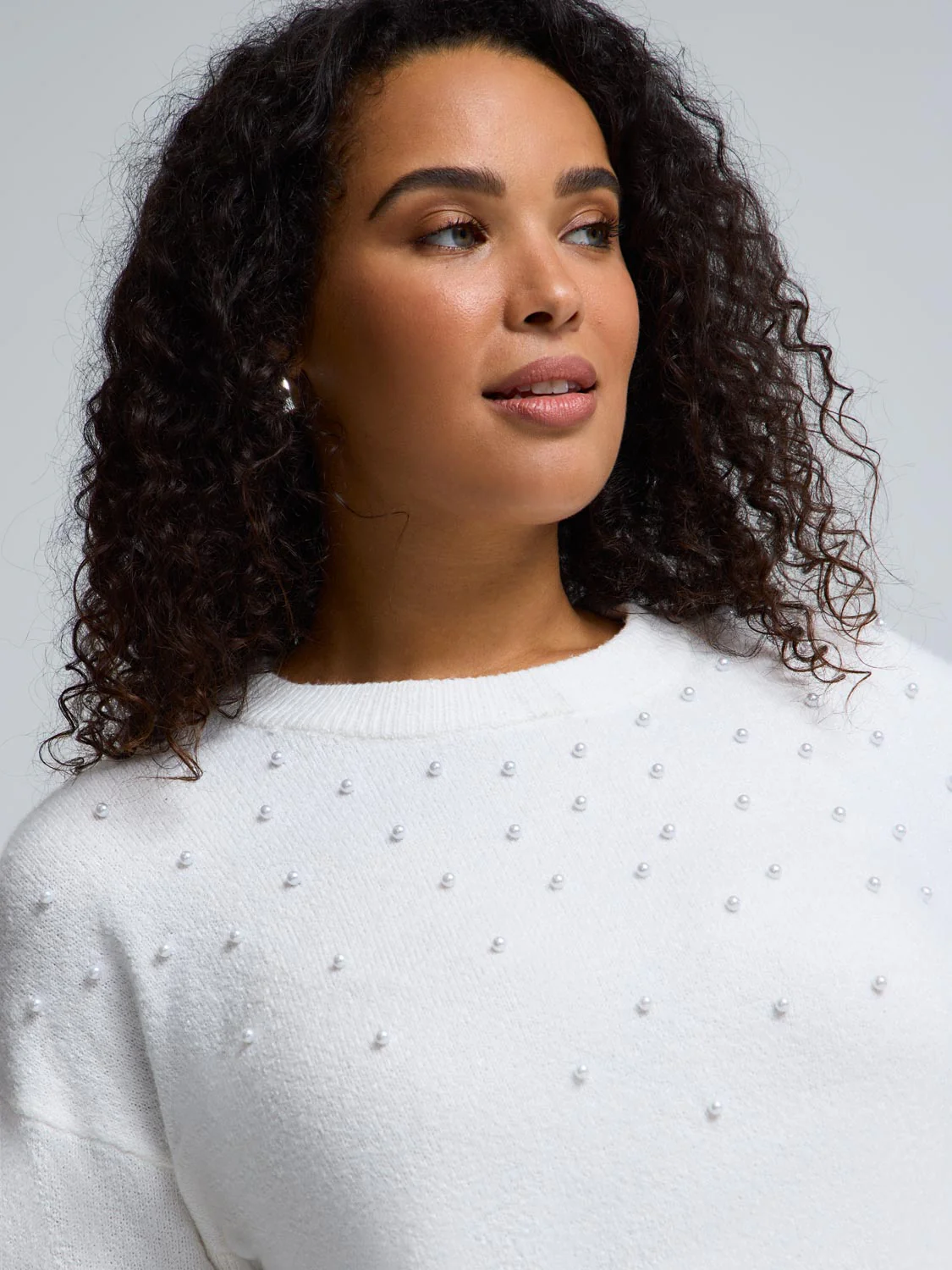 Pearl-Embellished Sweater
