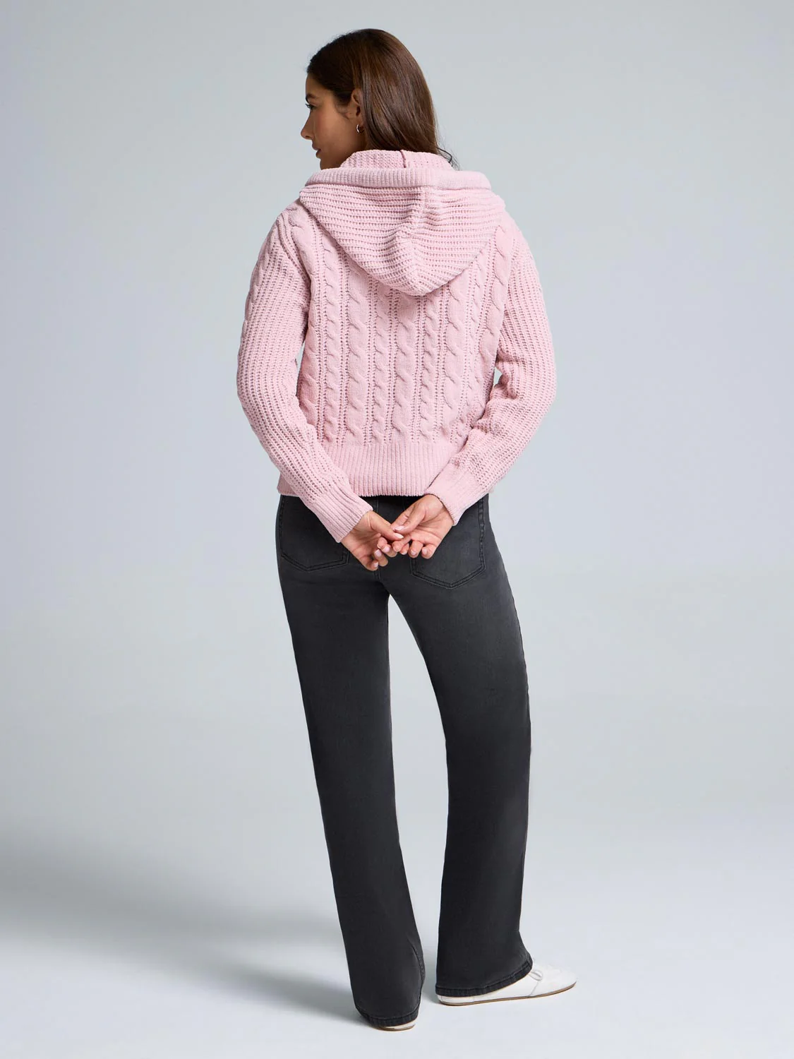 Cable Knit Zip-Up Hoodie - Image 9
