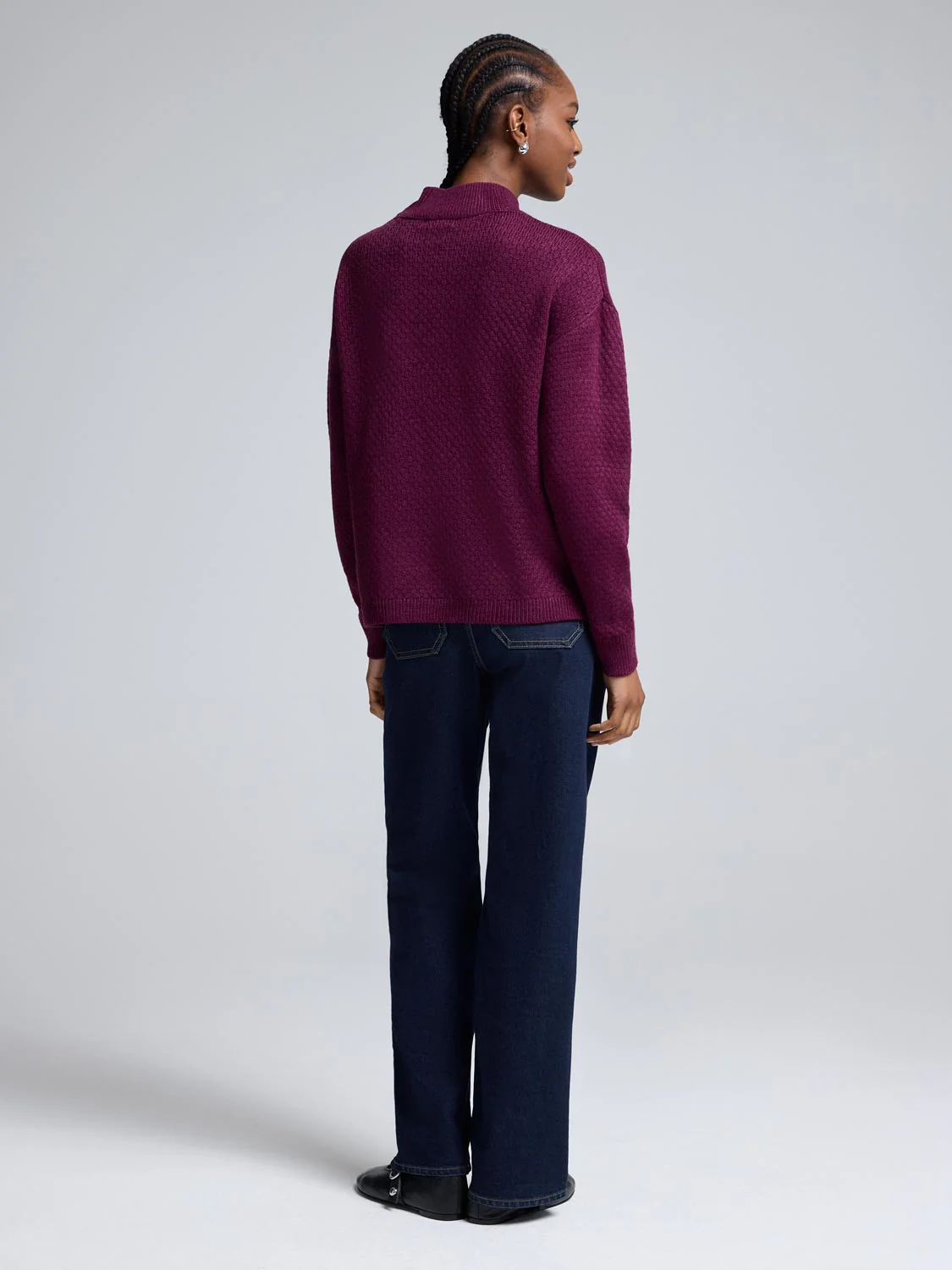 Ribbed Mock Neck Sweater - Image 8