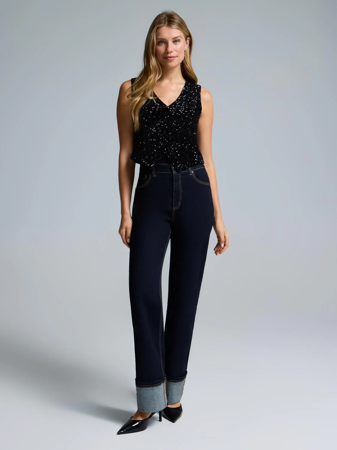 Sequin Velvet Vest - Image 2