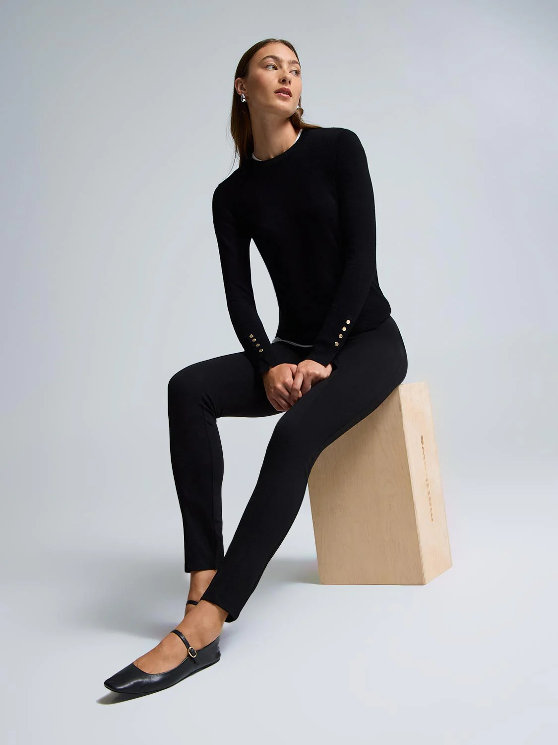 Exposed Waistband Skinny Leg Pants - Image 3