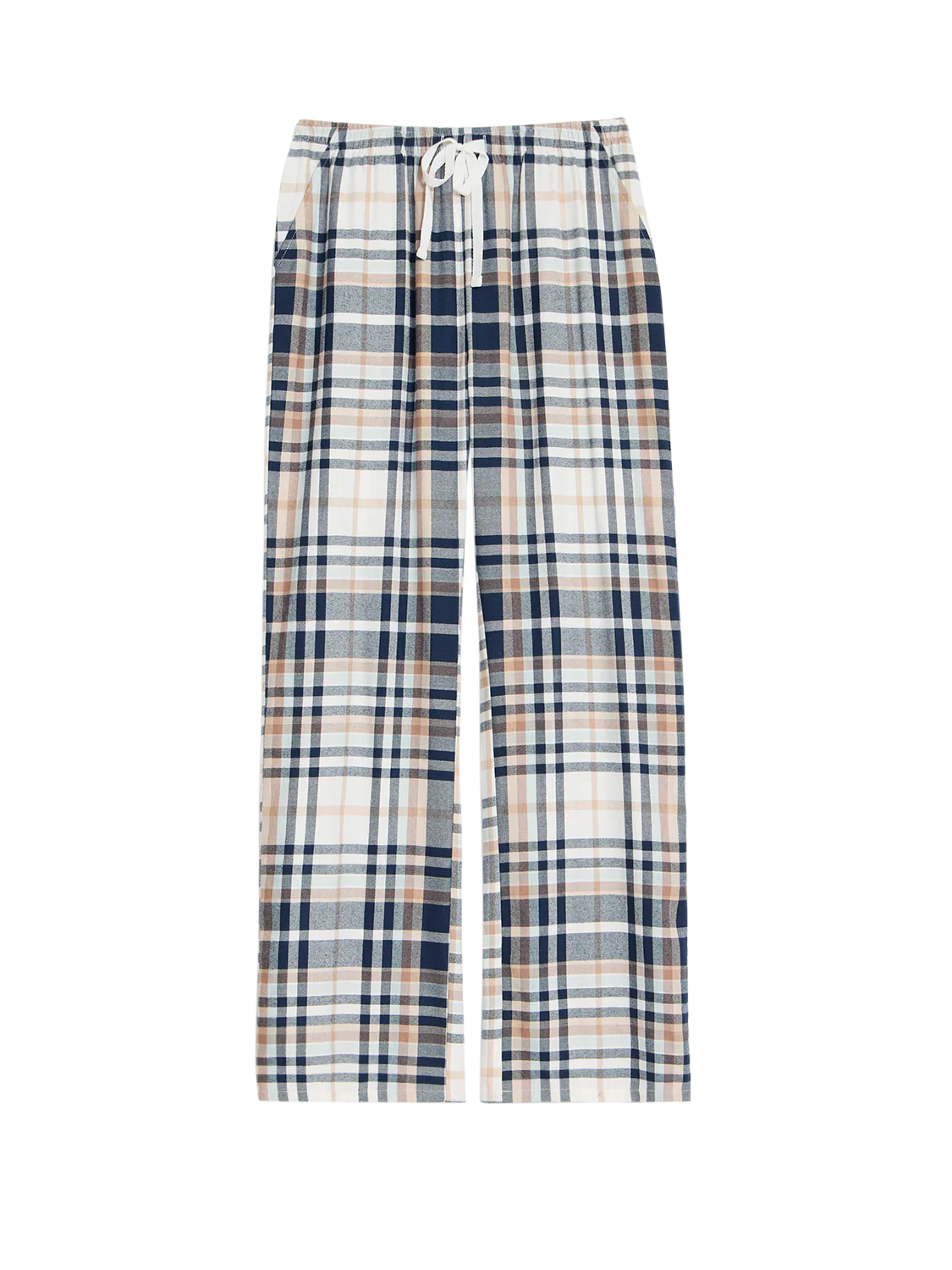 Wide Leg Plaid Pajama Pants - Image 5