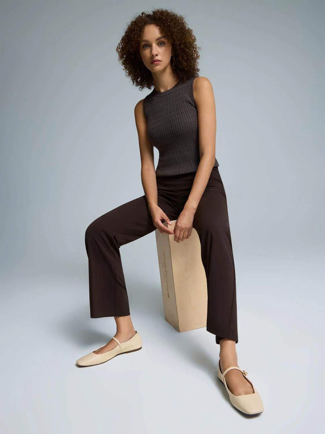 Straight Leg Clean Front Crepe Pants - Image 11