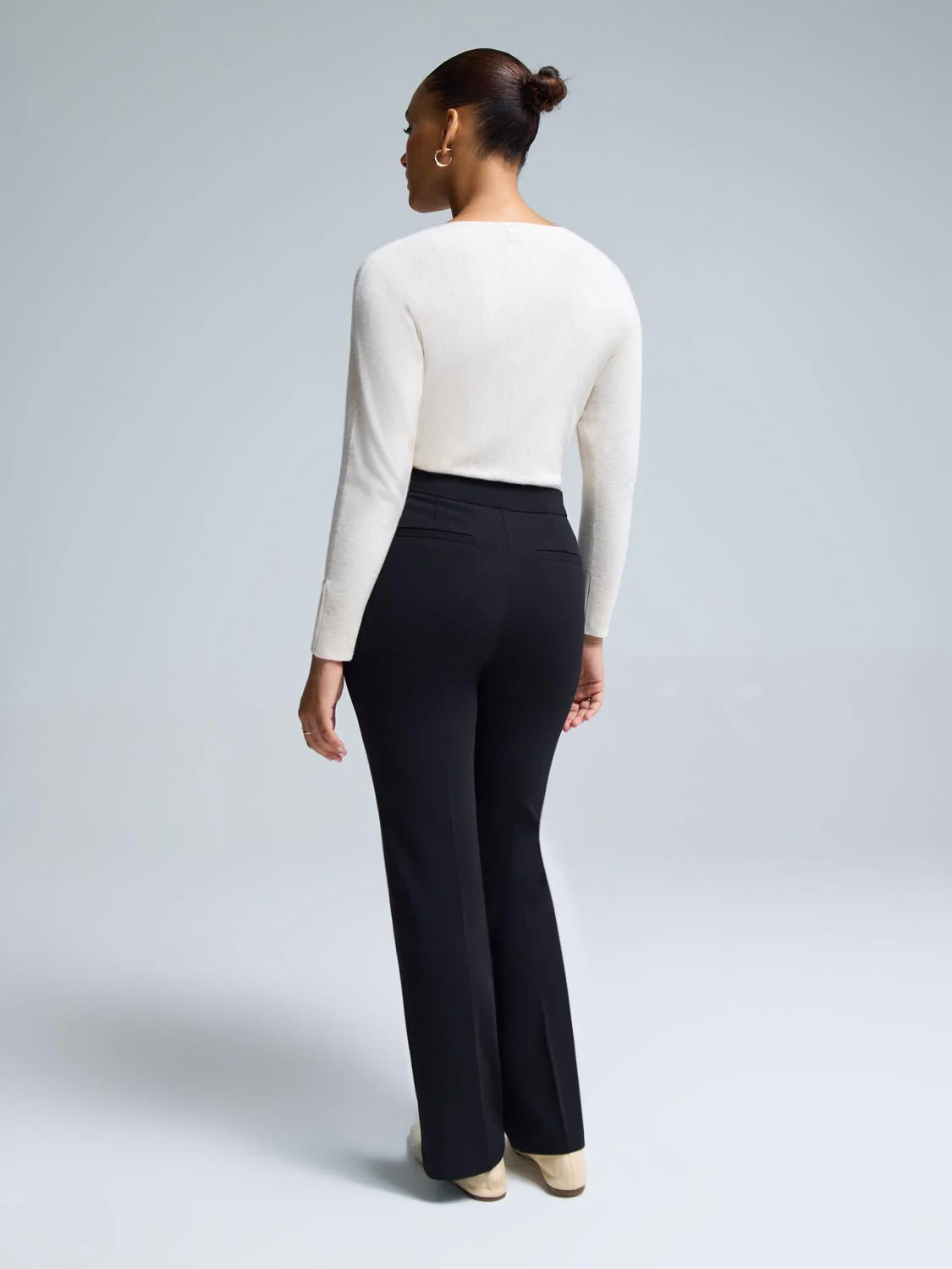 Straight Leg Clean Front Crepe Pants - Image 9