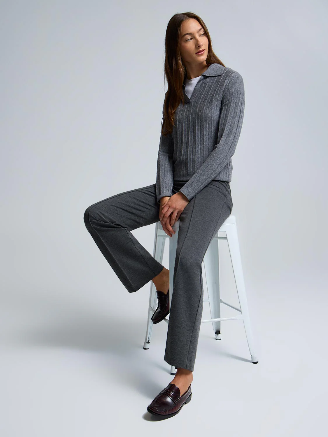 Front Pintuck Straight Leg Pants - Image 2