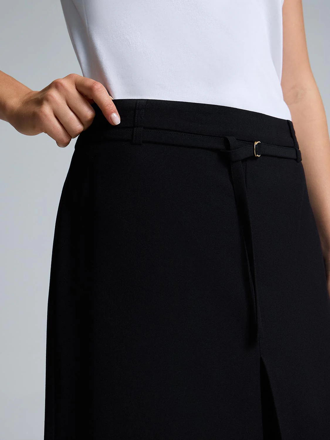 Box-Pleated Midi Skirt - Image 3