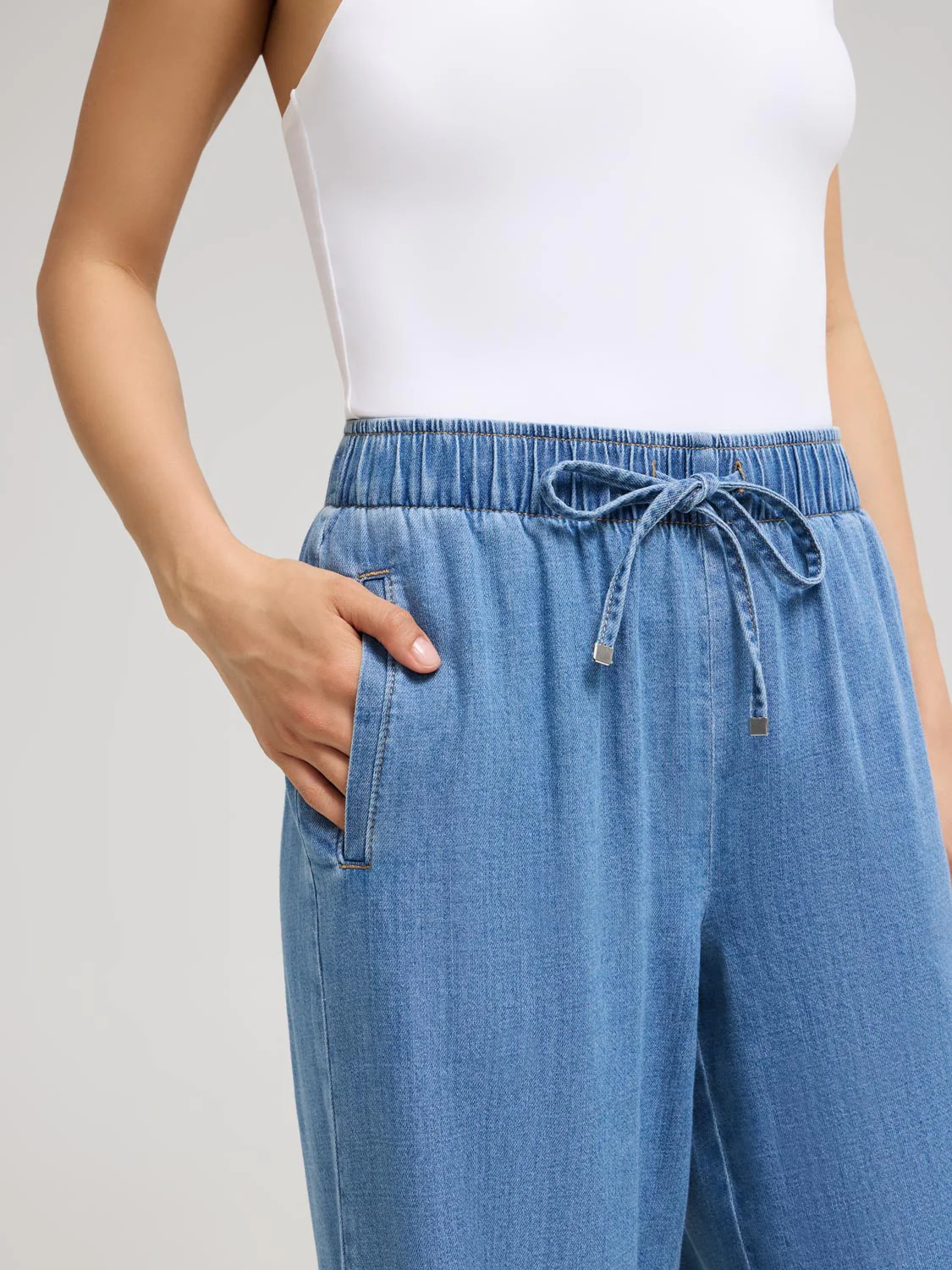 Denim Wide-Leg Pants - Image 5
