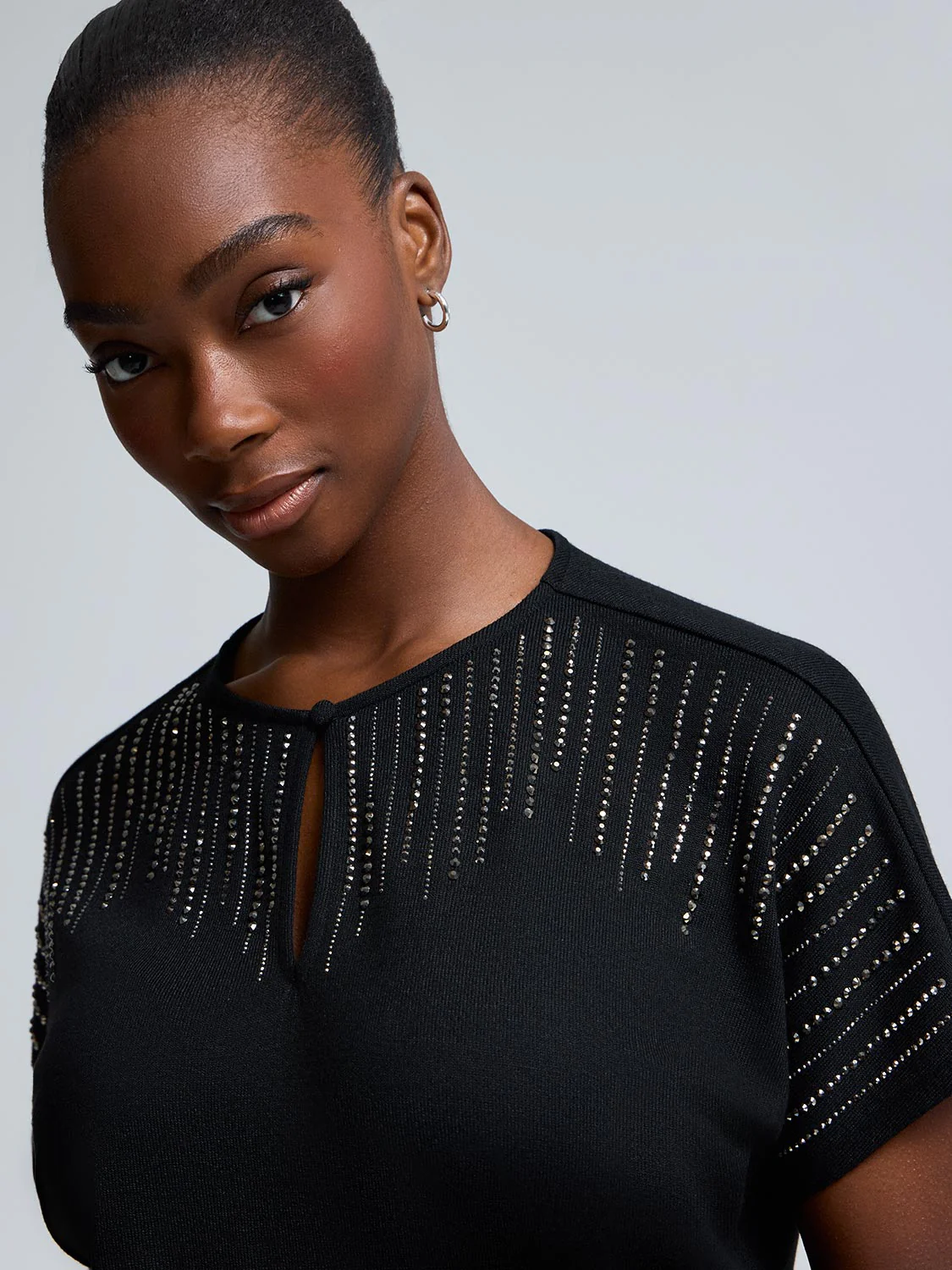 Rhinestone Dolman Sleeve T-Shirt - Image 3