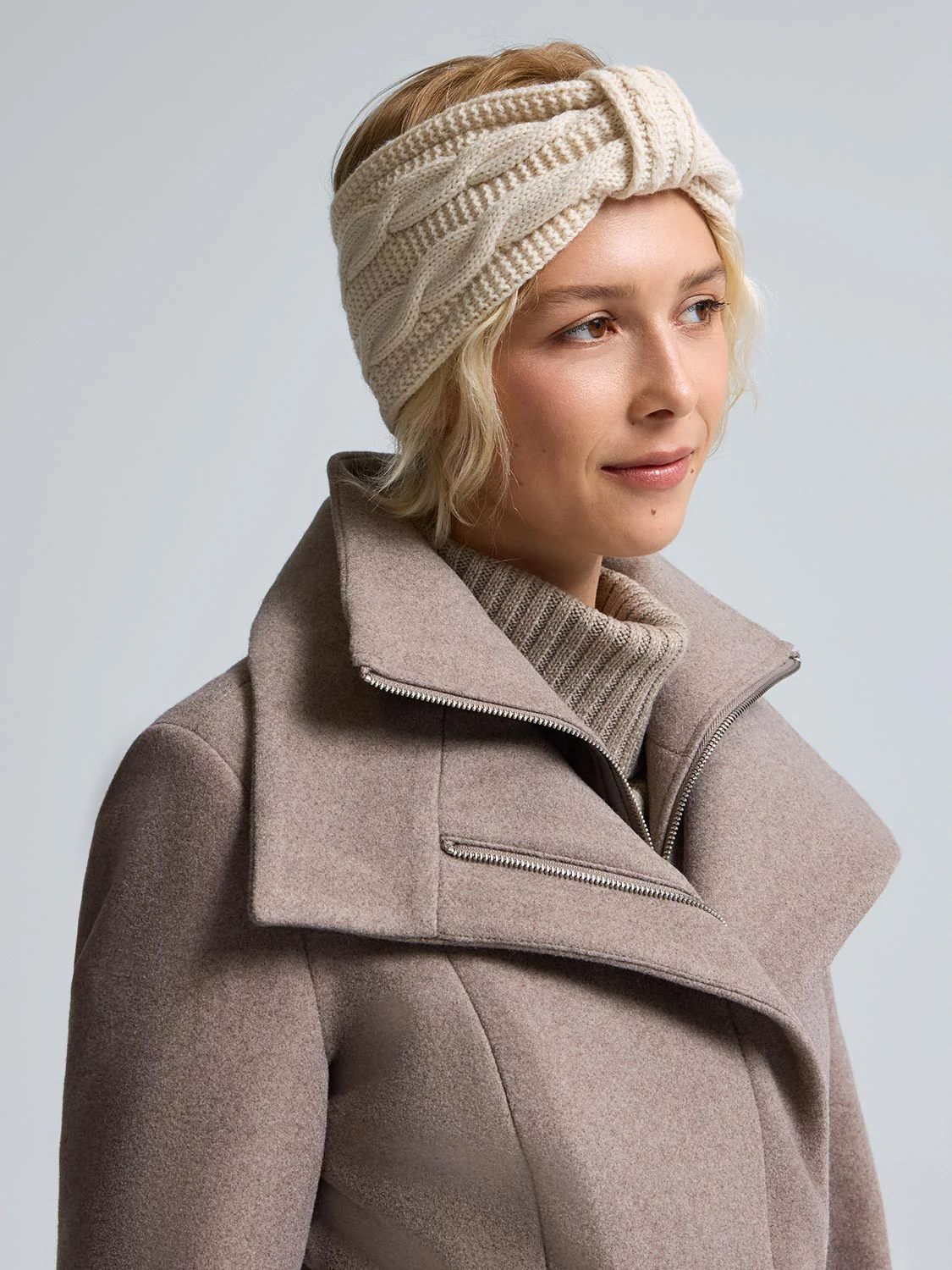 Fleece Lined Knit Headband - Image 2