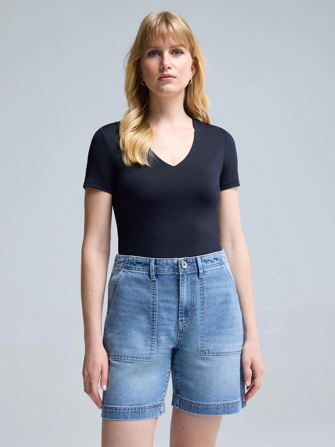 Double Layer V-Neck T-Shirt - Image 7