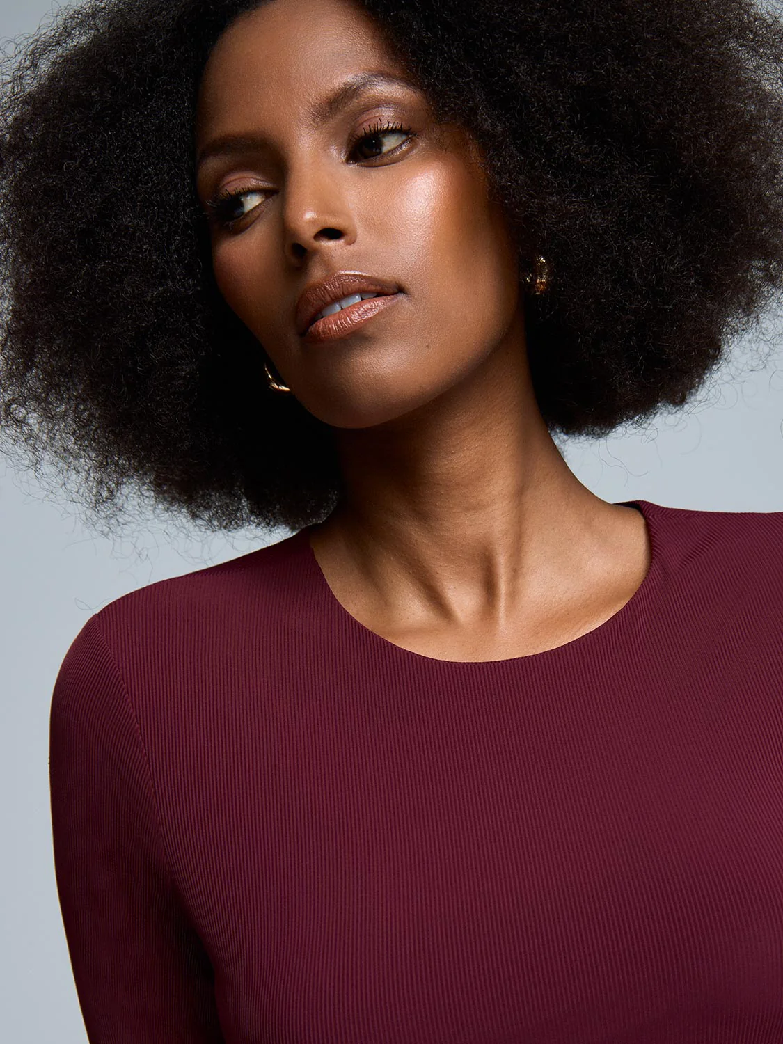 Double Layer Crew Neck Ribbed Top - Image 6
