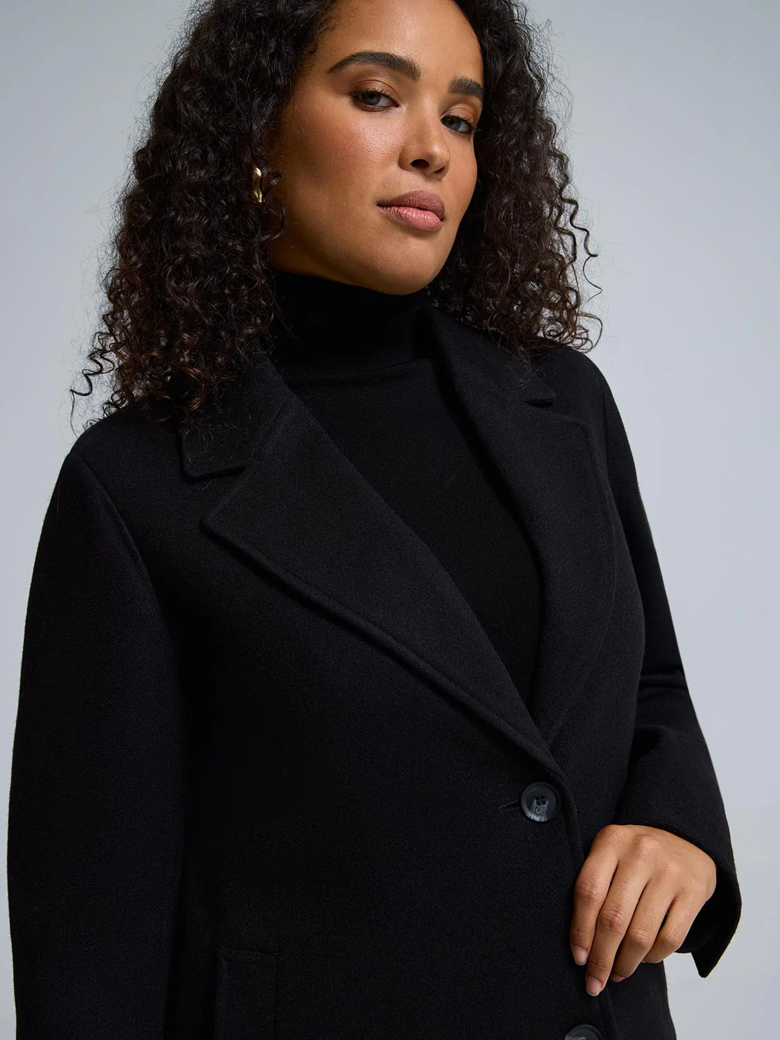 Long Single-Breasted Coat - Image 6