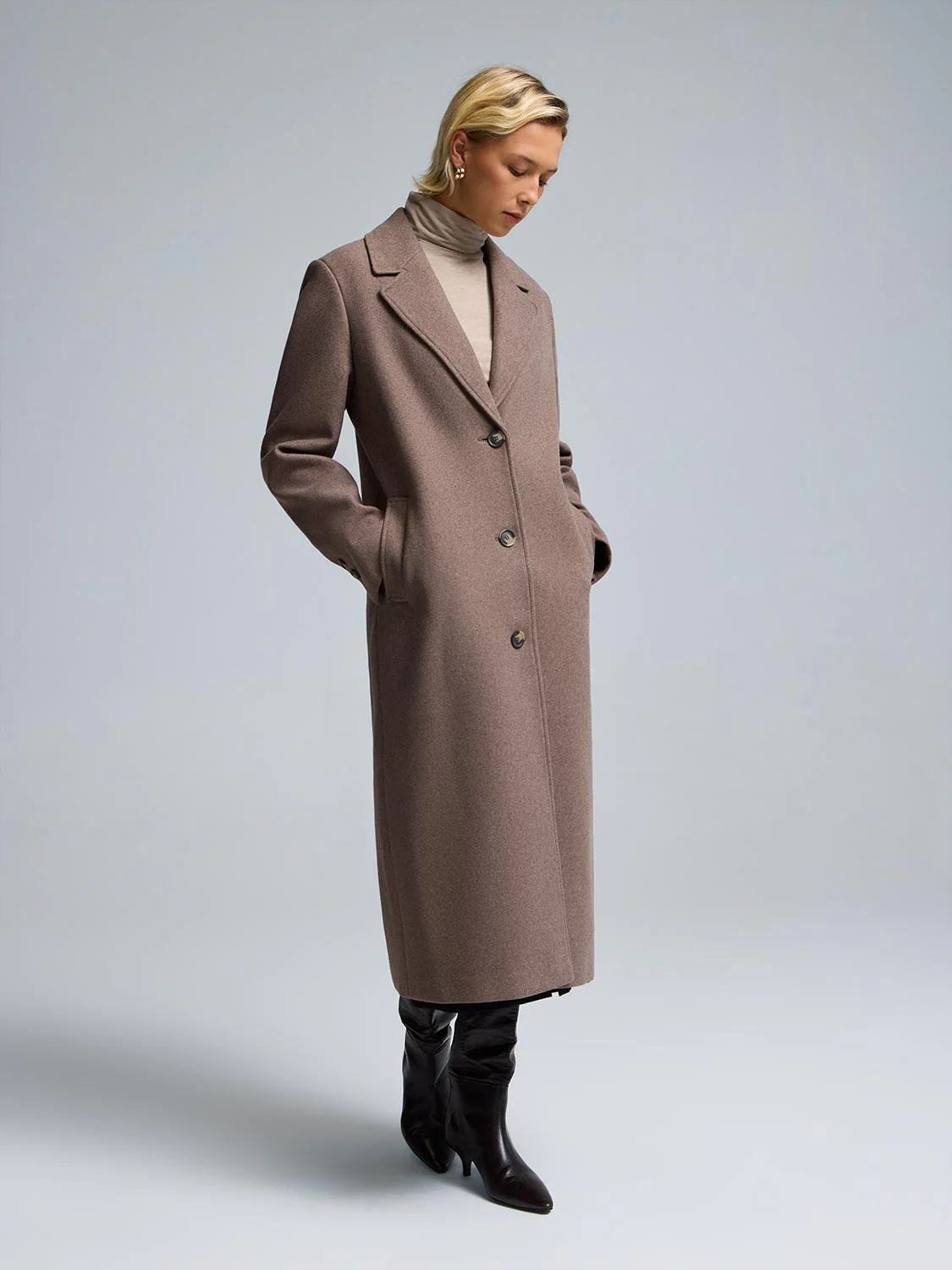 Long Single-Breasted Coat - Image 8