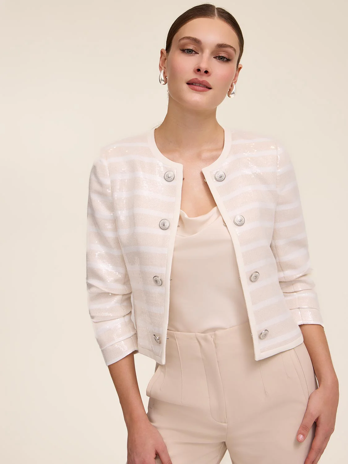 Sequined Striped Jacket - Image 4
