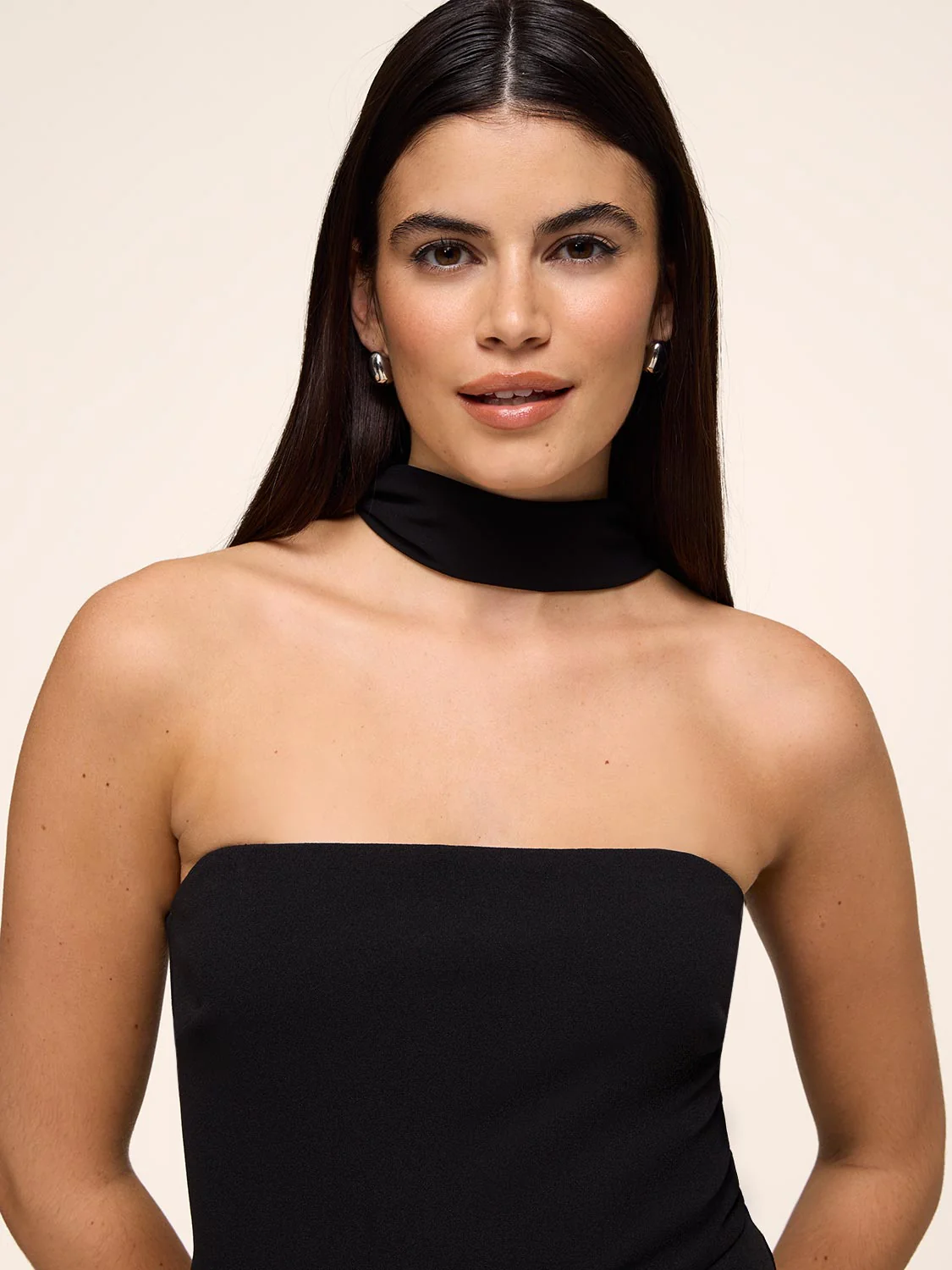 Peplum Dress With Satin Skirt - Image 3