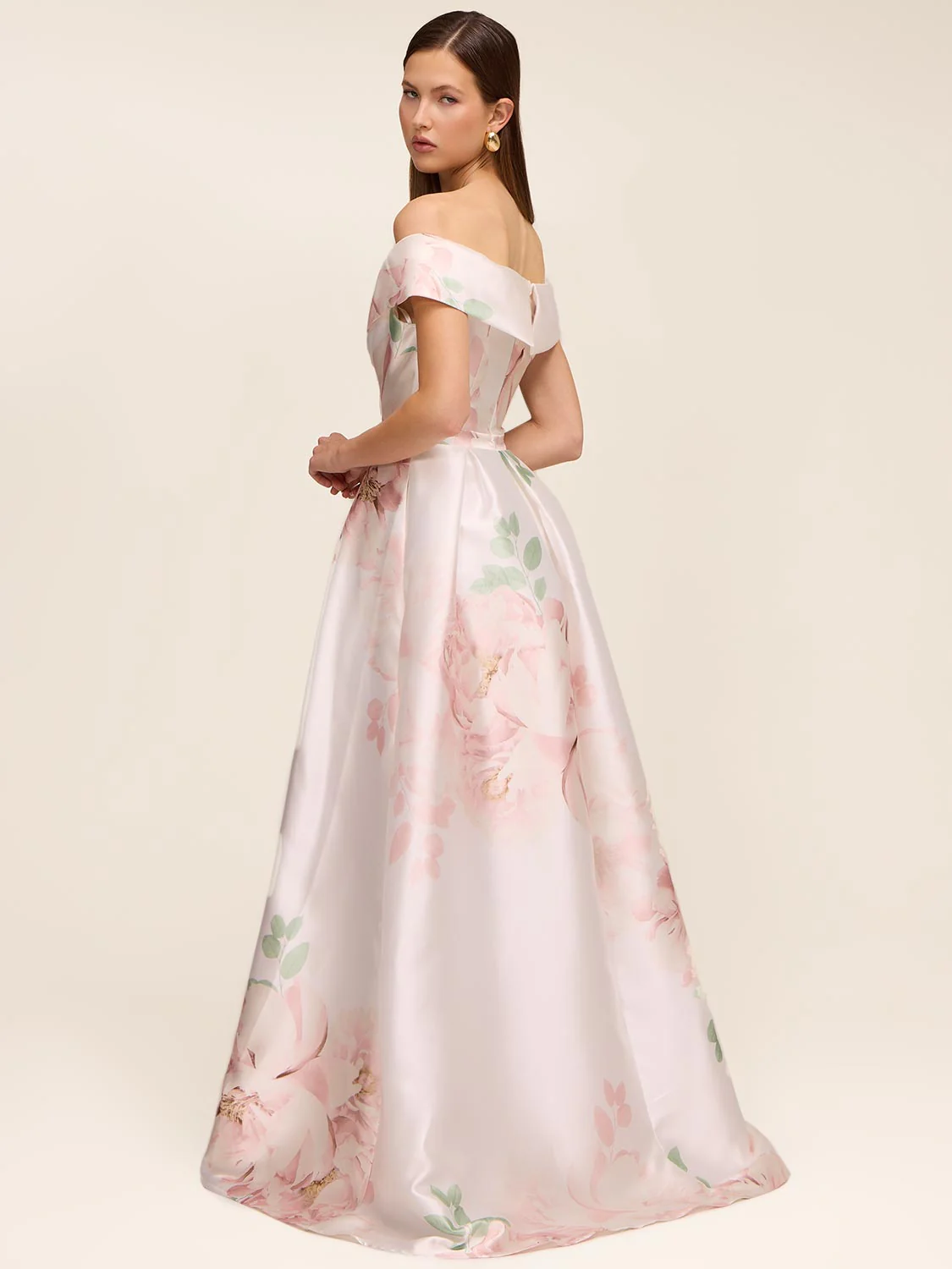 Off-The-Shoulder Floral Ball Gown - Image 3