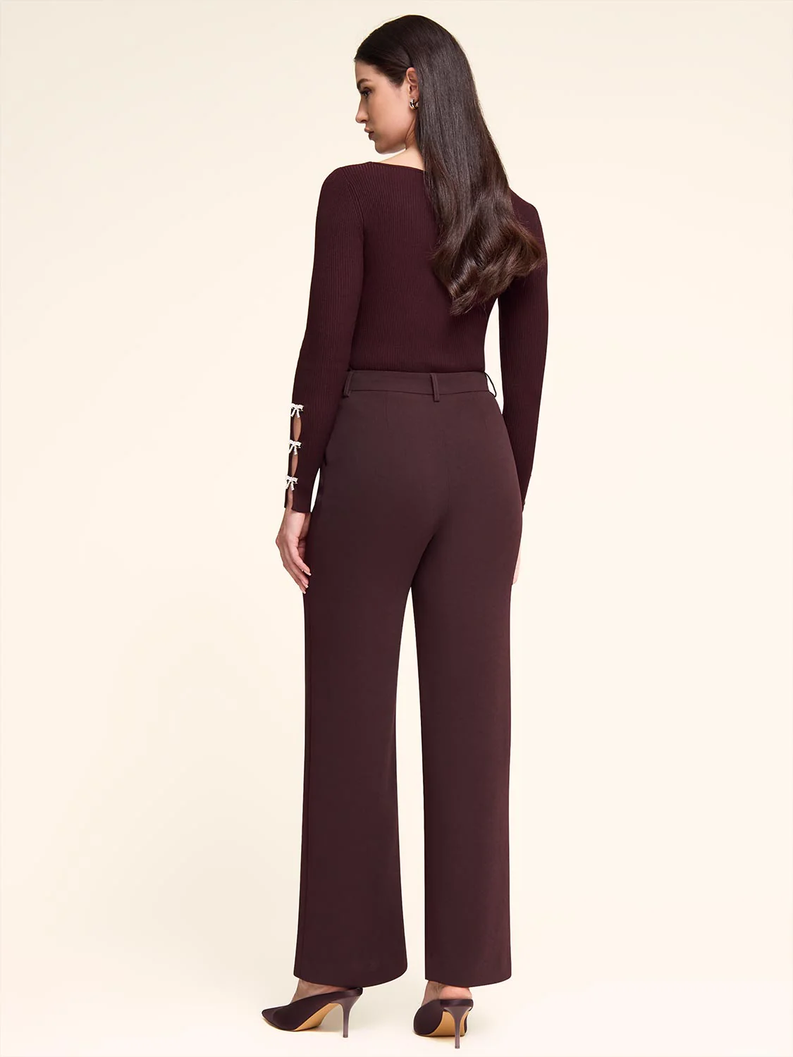 High-Waisted Wide-Leg Pleated Pant - Image 2