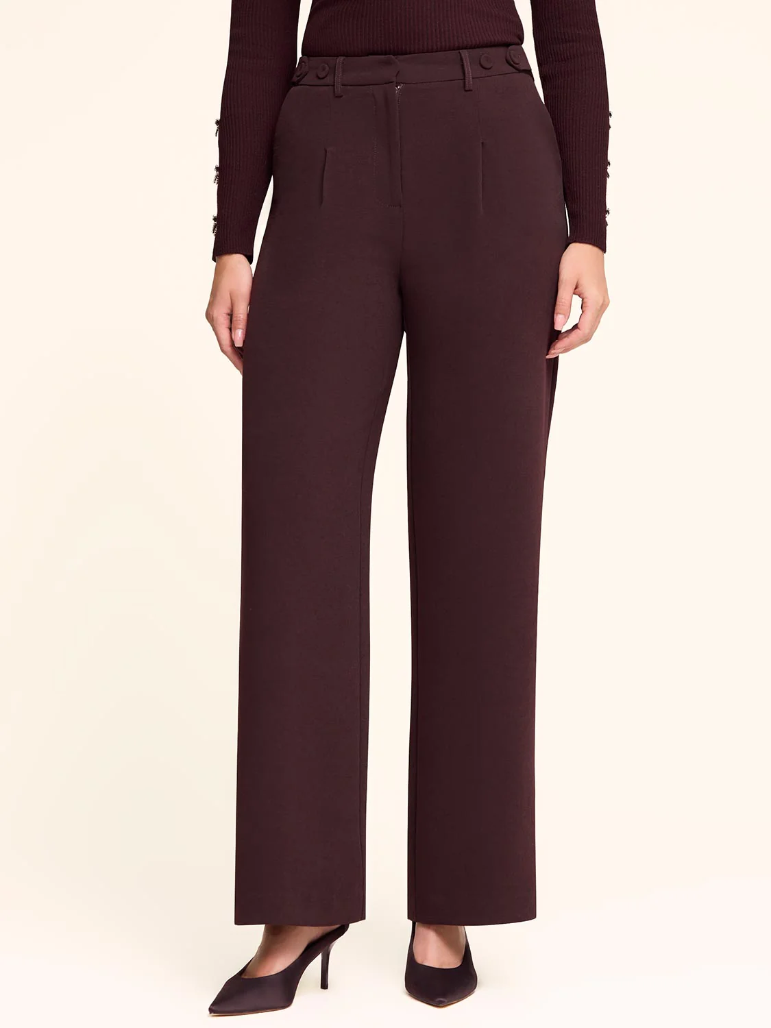 High-Waisted Wide-Leg Pleated Pant - Image 4