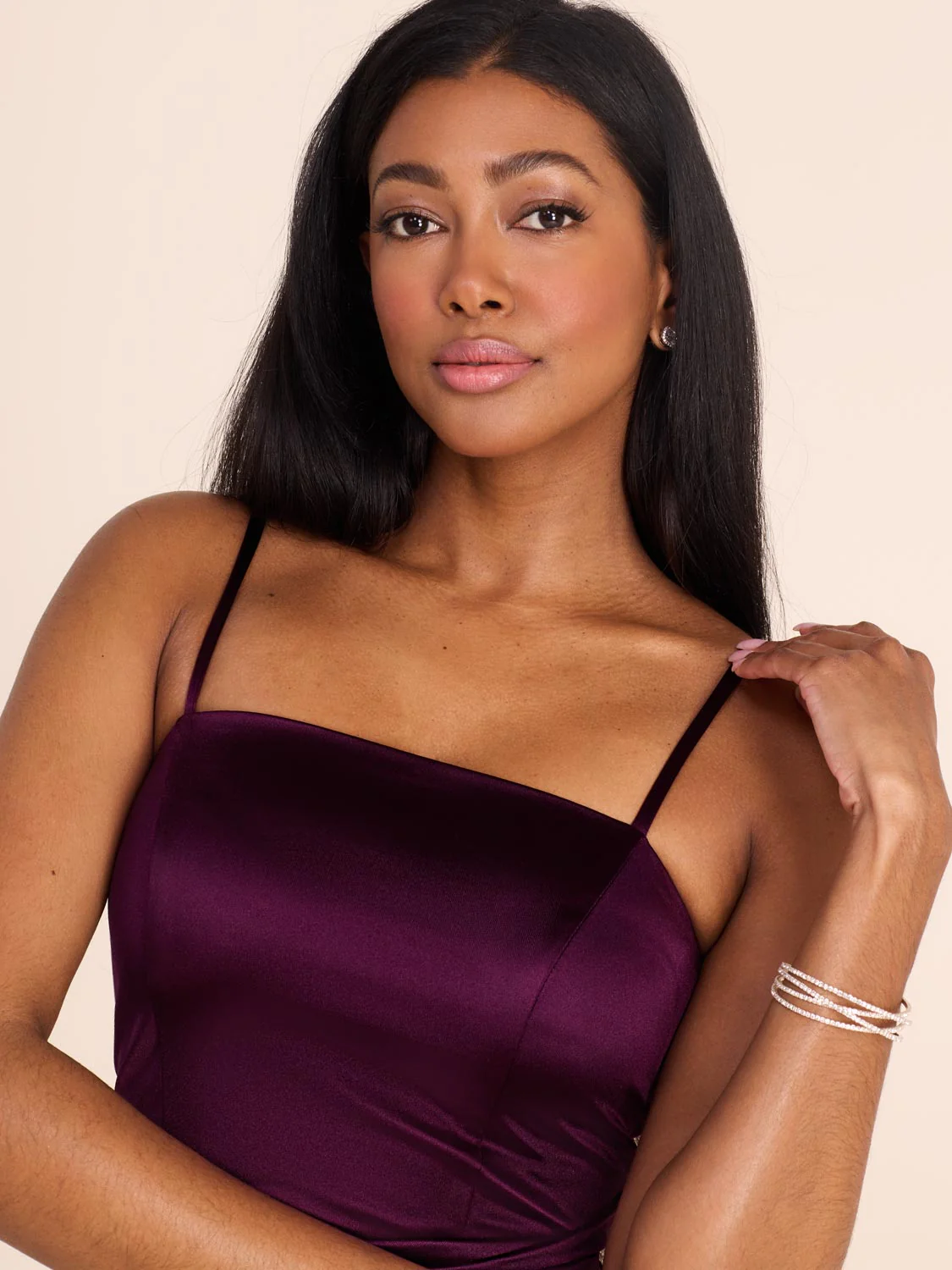 Satin Gown With Pleating - Image 5