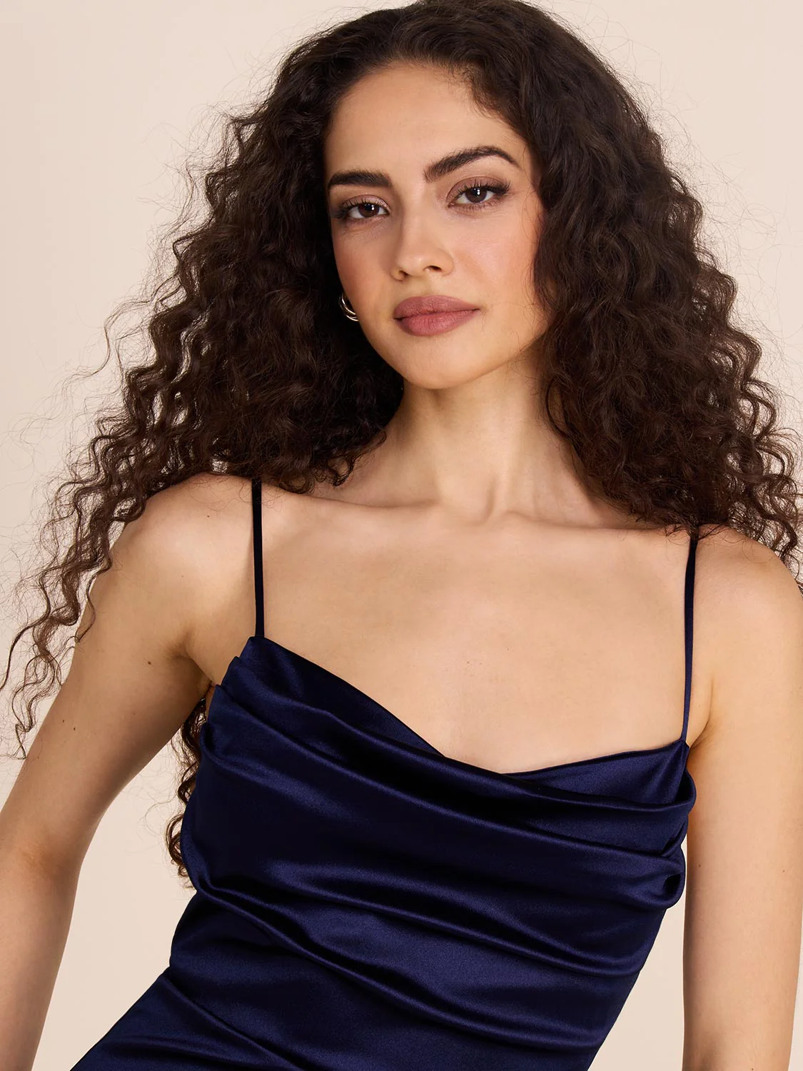 Cowl Neck Satin Gown - Image 3